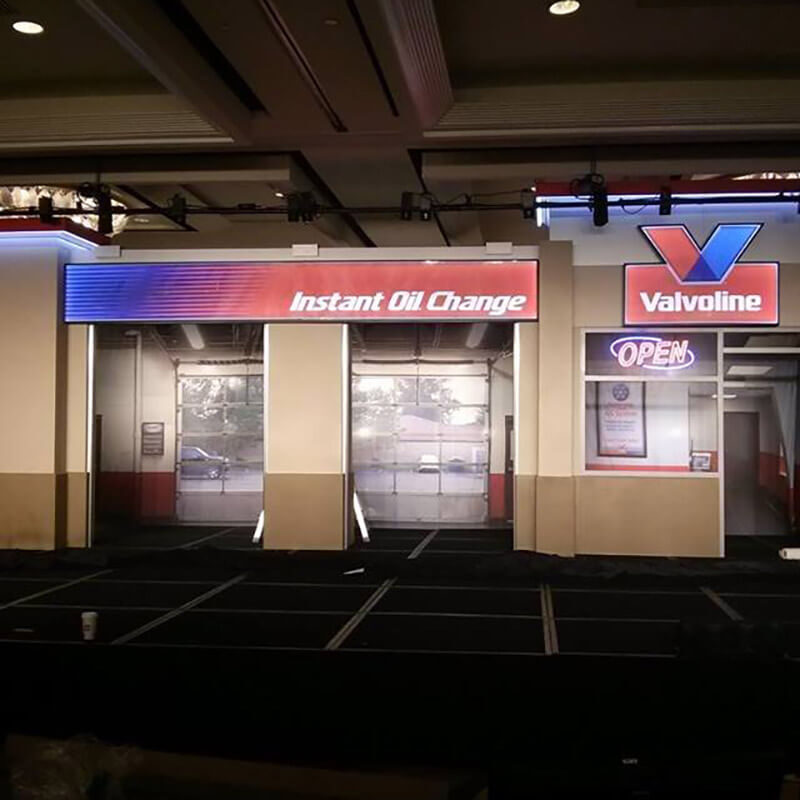 INFINITY PRODUCTIONS PORTFOLIO HOSPITALITY Marketing Displays Valvoline 01