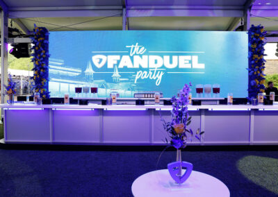 INFINITY PRODUCTIONS PORTFOLIO Marketing Displays Episode 1 Fan Duel 2024 Derby Oaks Party 02
