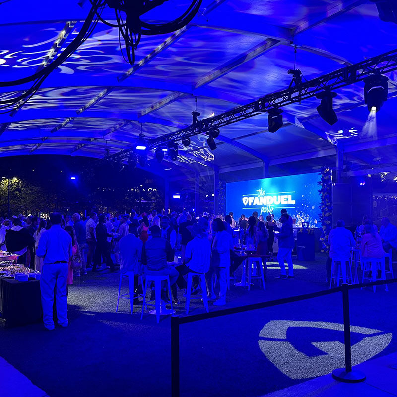 INFINITY PRODUCTIONS PORTFOLIO Marketing Displays Episode 1 Fan Duel 2024 Derby Oaks Party 024