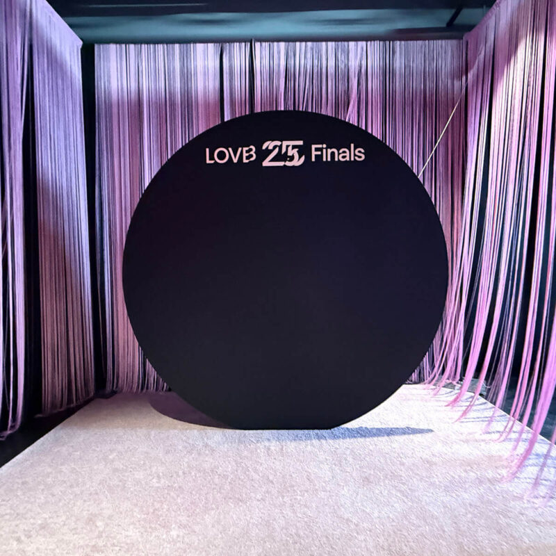 Infinity Productions Projects Marketing Displays LOVB Kapture Global Yum Center Louisville 04