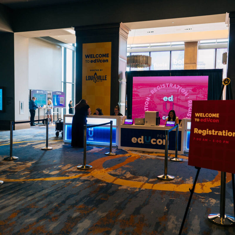 Infinity Productions Projects Marketing Displays PCMA EdUCon Omni Louisville 20250603 A7 01035 CalebPerryPhotography Infinity PinnacleLEDWallBooth OmniHotel